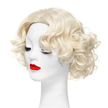 WELLKAGE Short Blonde Cosplay Marilyn Monroe Wig