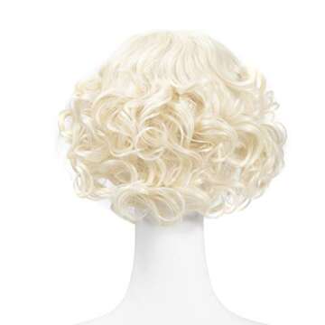 WELLKAGE Short Blonde Cosplay Marilyn Monroe Wig