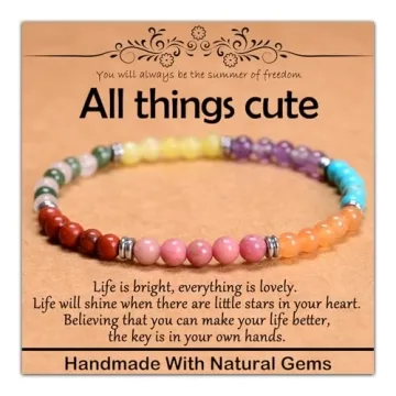 Handmade 4mm Natural Healing Gemstone Bracelet for Yoga & Stress Relief