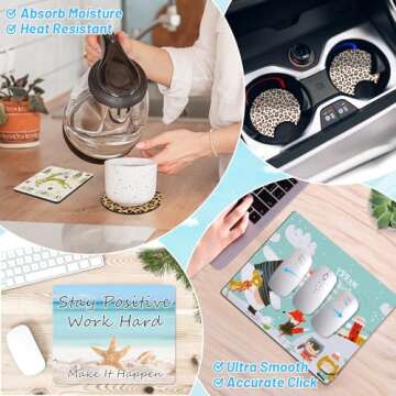 128 PCS Sublimation Blanks Products, Modacraft Christmas Ornaments Crafts Sublimation Starter Kit with Instruction Manual, Blank Makeup Bag Fridge Magnet Coaster Keychain Earring Mouse Pad Puzzle Flag