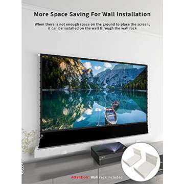 VIVIDSTORM-Projector Screens S PRO 120inch Electric Tension Floor Rising Screen,Motorized Portable self-Rising ALR Movie Theater Office for 4K 8K HD Ultra Short Throw Laser Projector,VWSDSTUST120H-WB