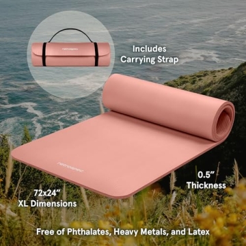 Retrospec Solana Yoga Mat Extra Thick Non-Slip Fitness Mat