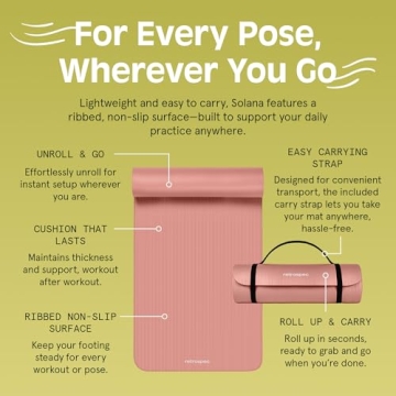 Retrospec Solana Yoga Mat Extra Thick Non-Slip Fitness Mat