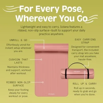 Retrospec Solana Yoga Mat Extra Thick Non-Slip Fitness Mat