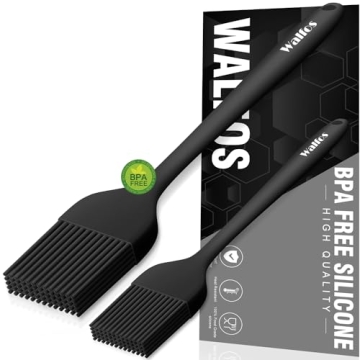 Walfos Silicone Basting Pastry Brush, Heat Resistant Pastry Brush Set, Strong Steel Core and One-Pie...