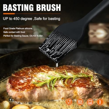 WALFOS Silicone Basting Brush Set for BBQ and Baking