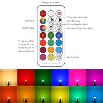 ILC RGB Color Changing LED Bulbs - 12 Colors with Remote