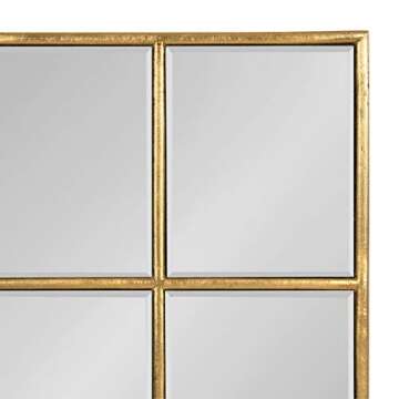 Kate and Laurel Denault Mirror in Gold Leaf Finish