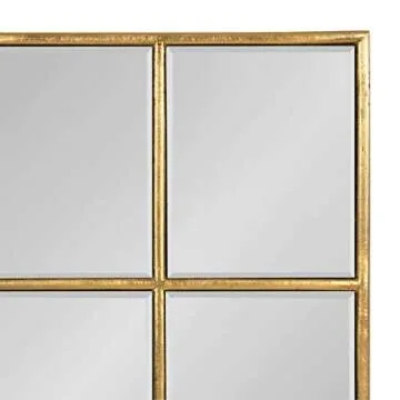 Kate and Laurel Denault Mirror in Gold Leaf Finish