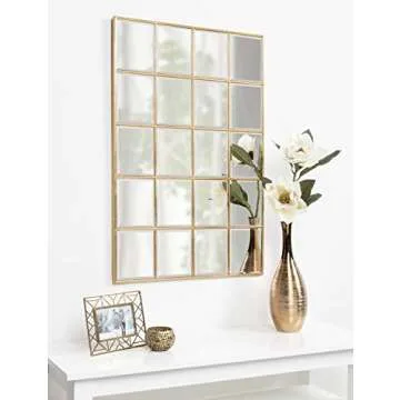 Kate and Laurel Denault Mirror in Gold Leaf Finish