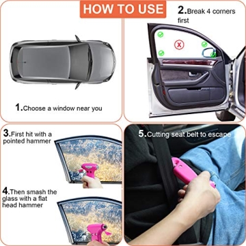 THINKWORK Car Safety Hammer Emergency Tool for Families