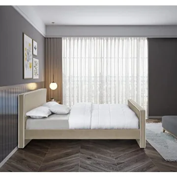 Meridian Furniture Velvet Upholstered Bed - Queen Size