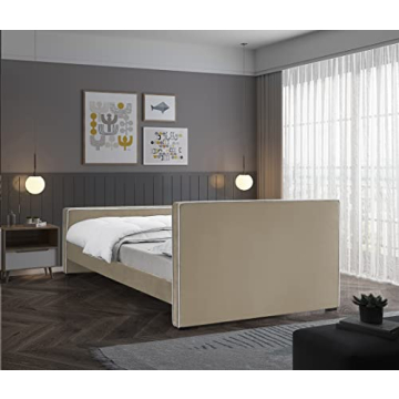 Meridian Furniture Velvet Upholstered Bed - Queen Size