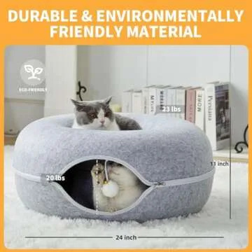 Jia Xi Cat Tunnel Bed - Donut Design with Spacious Tunnel and Cozy Hideout for Cats