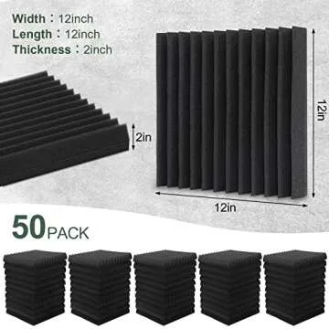 50 Acoustic Foam Panels Sound Proof High Density Absorbers