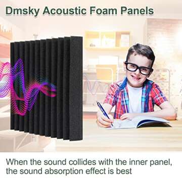 50 Acoustic Foam Panels Sound Proof High Density Absorbers