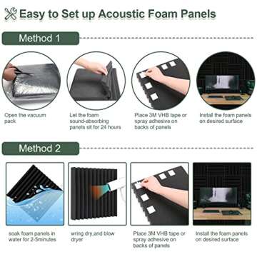50 Acoustic Foam Panels Sound Proof High Density Absorbers