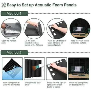 50 Acoustic Foam Panels Sound Proof High Density Absorbers