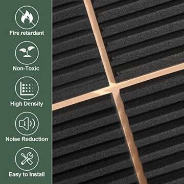 50 Acoustic Foam Panels Sound Proof High Density Absorbers