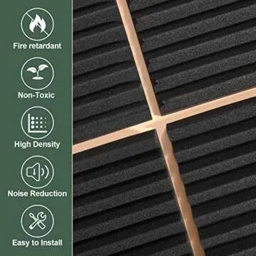 50 Acoustic Foam Panels Sound Proof High Density Absorbers