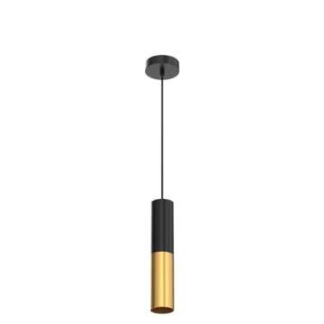 Omgomne Modern Mini Pendant Light Set of 3, Metal Gold Black Pendant Ceiling Lamps Fixture with LED Bulb Hanging Light for Kitchen Island Living Room Bedroom Cafe Bar