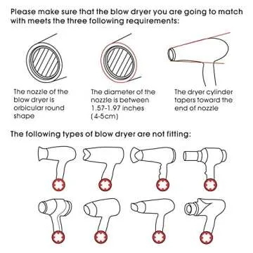 Segbeauty Hair Dryer Comb Attachment, Pink Detangling Blow Dryer Brush Attachment for Nozzle 1.57-1.97" Hair Dryer, Hairdressing Salon Tool for Smoothing Straightening Wavy Natural Frizzy Curly Hair