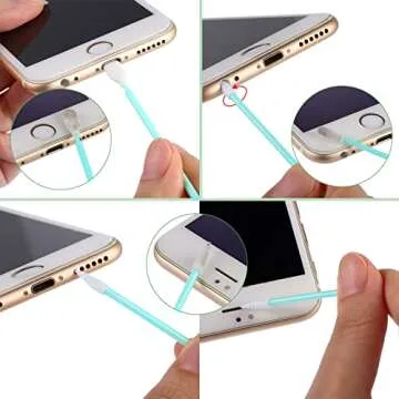 JOVITEC 12 PCS Cell Phone Cleaning Kit, USB Charging Port, Headphone Jack Cleaner and Anti Dust Plugs, Compatible with iPhone 7/8/ X/XS/XR/ 11/12/13, Samsung, LG, HUAWEI and Other Android Devices