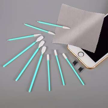 JOVITEC 12 PCS Cell Phone Cleaning Kit, USB Charging Port, Headphone Jack Cleaner and Anti Dust Plugs, Compatible with iPhone 7/8/ X/XS/XR/ 11/12/13, Samsung, LG, HUAWEI and Other Android Devices