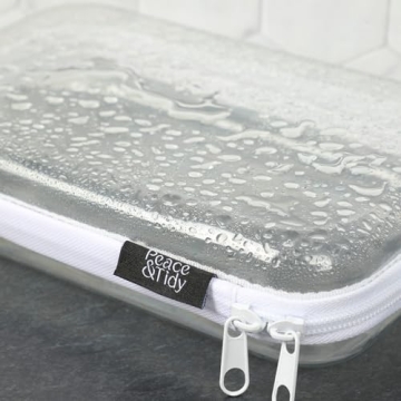 Peace & Tidy Clear Zippered Storage Bin for Easy Organization