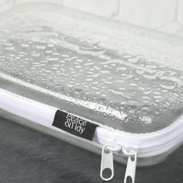 Peace & Tidy Clear Zippered Storage Bin for Easy Organization