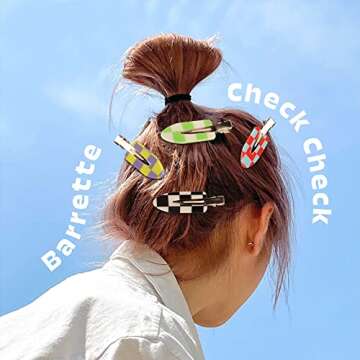 Magicsky 10PCS No Bend Hair Clips, Acrylic Flat Styling No Crease Pins, Bang Seamless Duckbill, Barr...