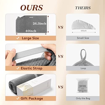 YFONG Soft Microfiber Hair Towel Wrap for Women