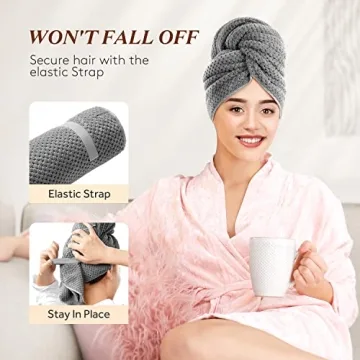 YFONG Soft Microfiber Hair Towel Wrap for Women