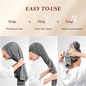 YFONG Soft Microfiber Hair Towel Wrap for Women