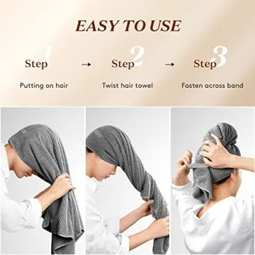 YFONG Soft Microfiber Hair Towel Wrap for Women
