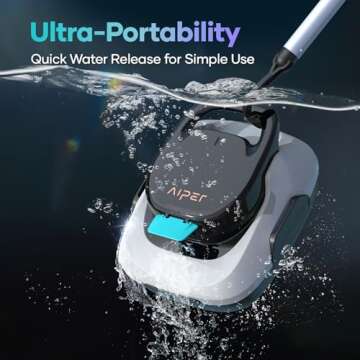 AIPER Cordless Robotic Pool Cleaner for Above-Ground Pools