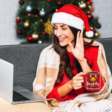 Arsemica Funny Christmas Coffee Mug, 11oz Christmas Story Drinking Cup Merchandise, Novelty Holiday Party Cups for Table Decorations, Xmas White Elephant Gifts for Women Men Coworkers - Frageelay