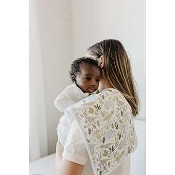 Copper Pearl Premium Baby Burp Cloths - 3-Pack Large Cotton Burp Cloths, Extra Soft Spit Up Rags with 3 Absorbent Layers, Perfect for Baby Girl Gifts (21" x 10" Size, Rex Set)