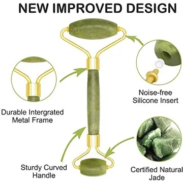 Jade Roller & Gua Sha Set - Anti Aging Facial Massager