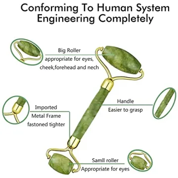 Jade Roller & Gua Sha Set - Anti Aging Facial Massager