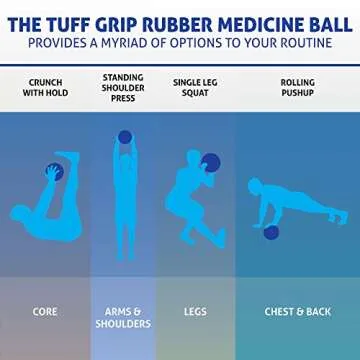 Crown Sporting Goods 6 LB Tuff Grip Rubber Medicine Ball