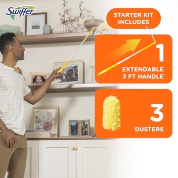 Swiffer Duster Starter Kit with Extendable Handle and Refills