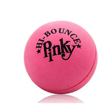 JA-RU Hi-Bounce Pinky Ball (1 Pack) Rubber-Handball Bouncy Balls for Kids and Adults. Small Pink Str...