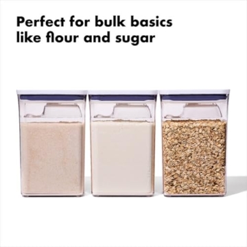 OXO Good Grips 6 Piece(3 Containers & 3 Scoops) Large Canister Set with Scoops, 4.4 qt each, White