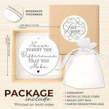 ZAGKOO Teacher Appreciation Ceramic Ornament Gift