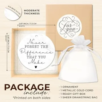 ZAGKOO Teacher Appreciation Ceramic Ornament Gift