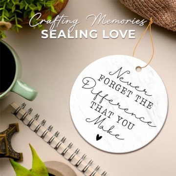 ZAGKOO Teacher Appreciation Ceramic Ornament Gift