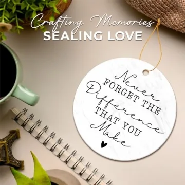 ZAGKOO Teacher Appreciation Ceramic Ornament Gift