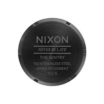Nixon Sentry Leather Watch - All Black Elegance for Men