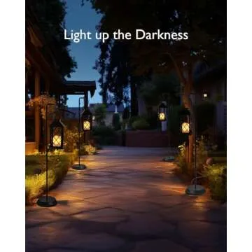 Homemory Solar Lanterns Outdoor Waterproof Hanging with Flickering Flameless Candles, 2 Pack 13'' Garden Outdoor Lantern Decorative for Patio Front Porch Backyard Balcony Cabin Outside Table(Black)